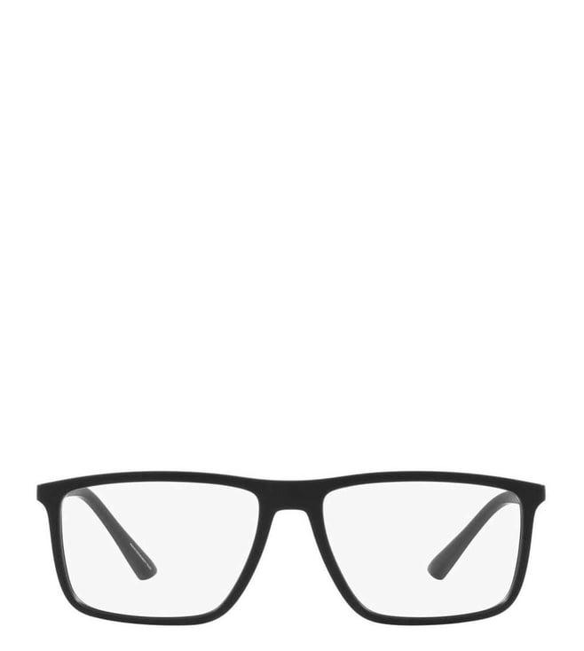 emporio armani modern 0ea3221500154 black rectangular eyewear frames for men