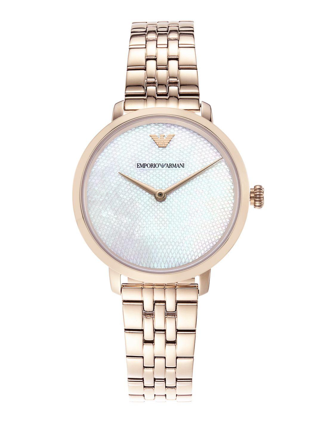 emporio armani modern sli women rose gold analogue watch ar11158