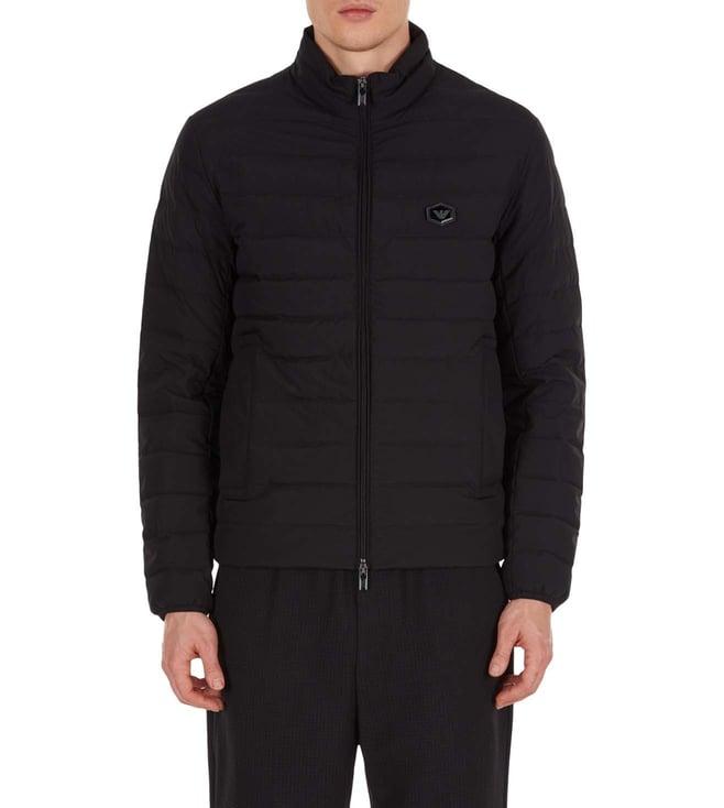 emporio armani nero regular fit puffer jacket