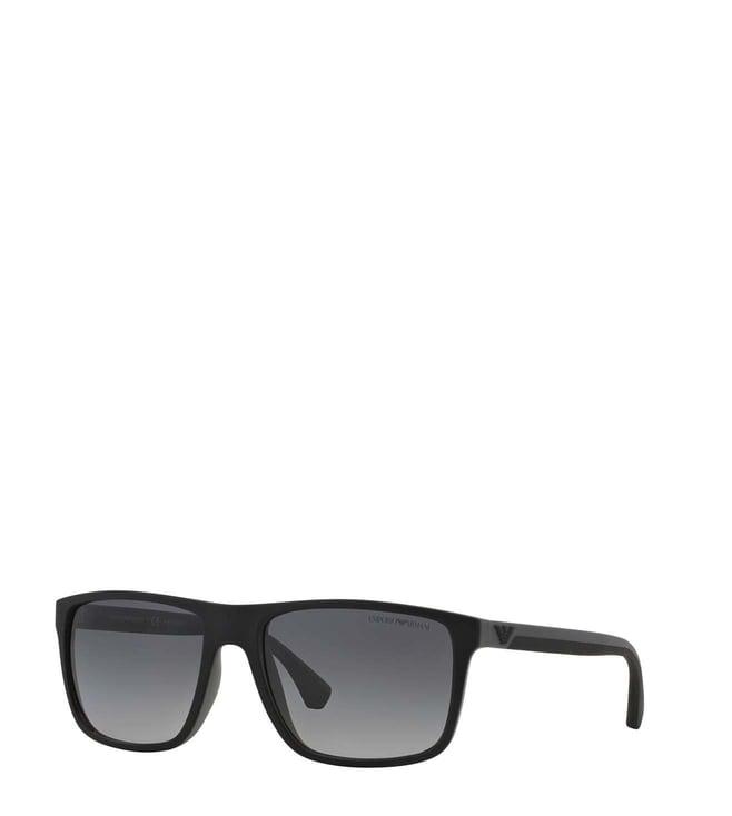 emporio armani polar grey gradient square sunglasses for men