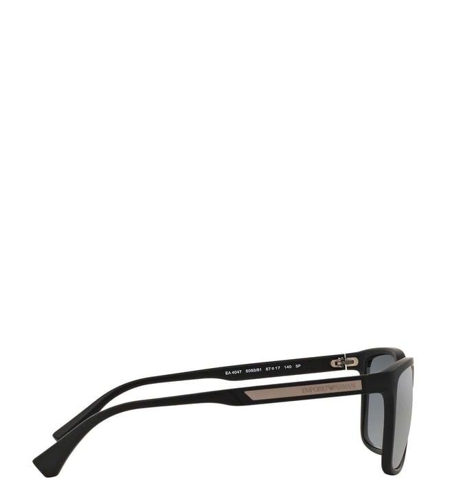 emporio armani polar grey square sunglasses for men