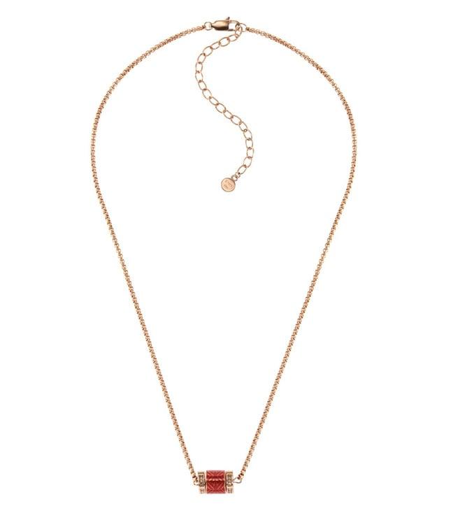 emporio armani rose gold essential necklace