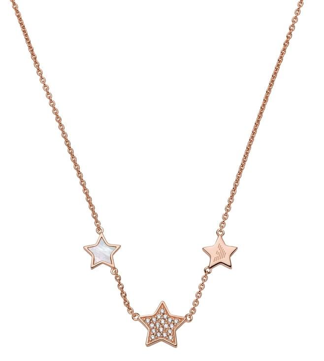 emporio armani rose gold necklace