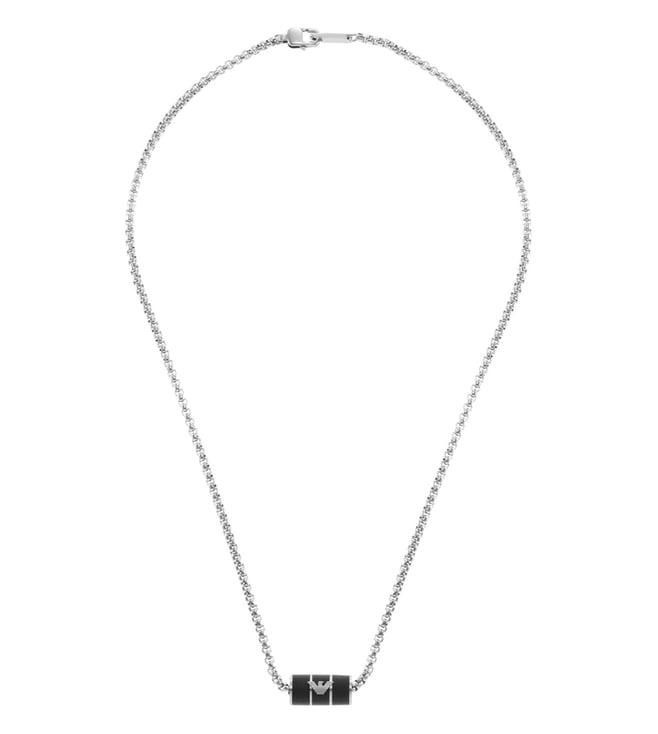 emporio armani silver essential necklace