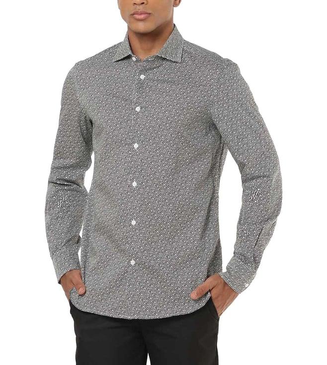 emporio armani white regular fit cotton shirt