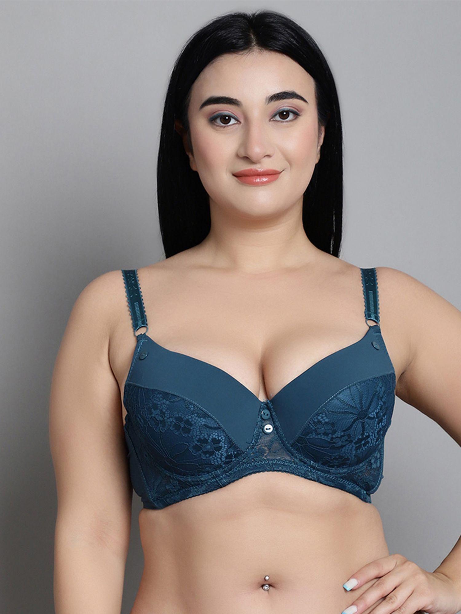 empowering sensuality lace brassiere teal