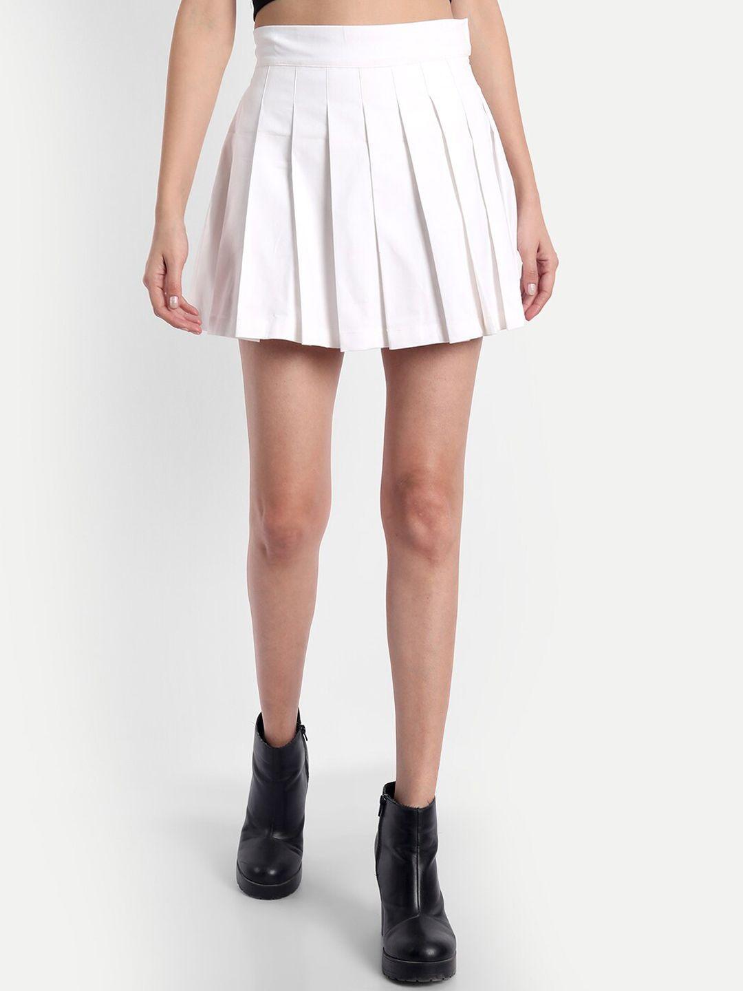 emprall cotton lycra flared mini skirt