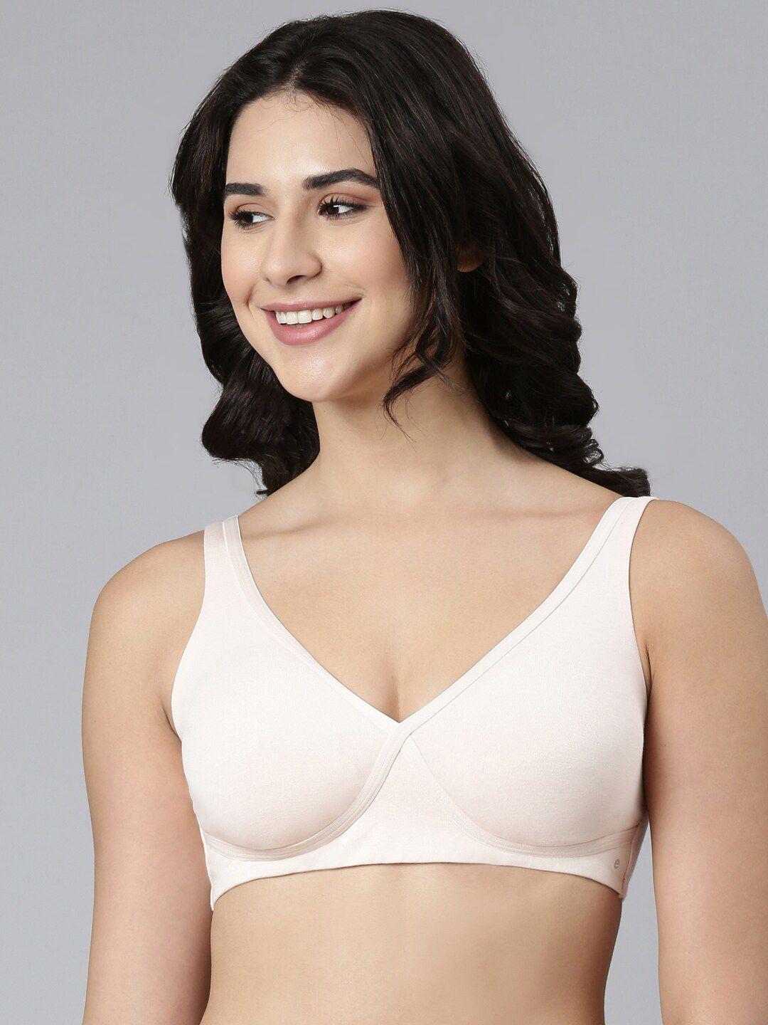 enamor full coverage removable pads- high coverage lightly padded bamboo t-shirt bra