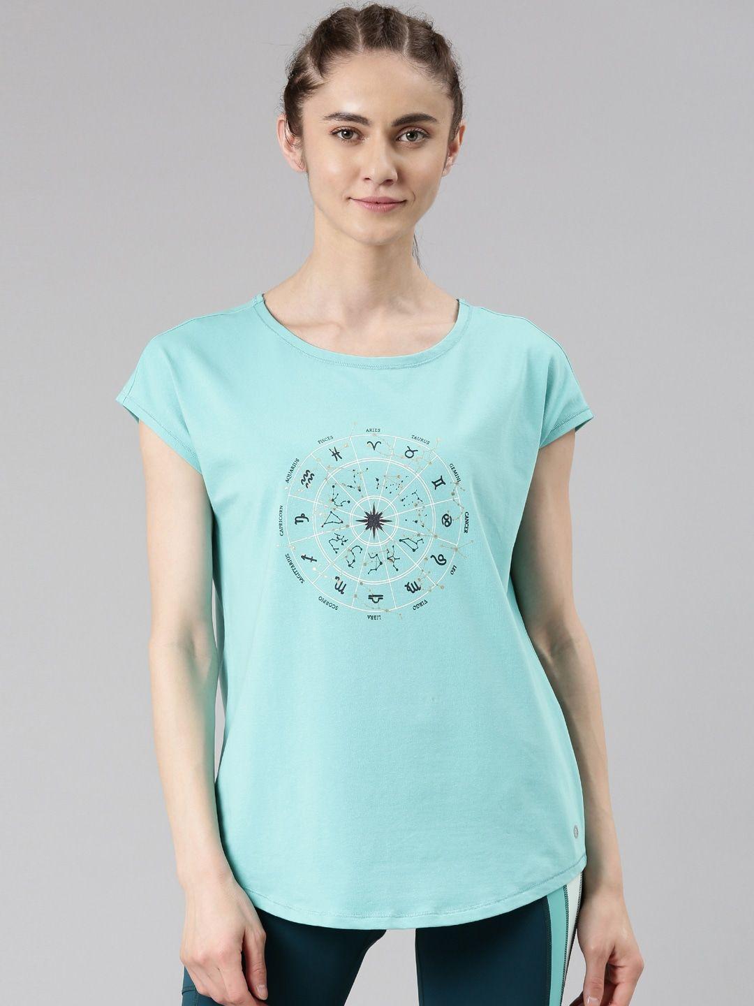 enamor graphic printed extended sleeves antimicrobial meditate t-shirt