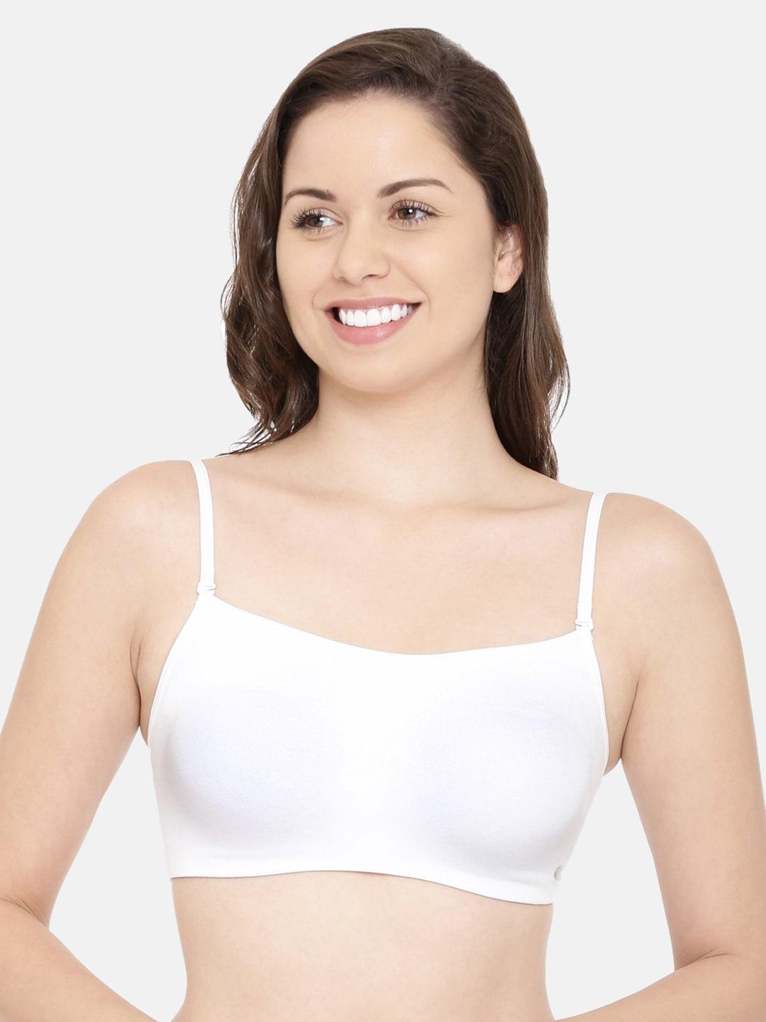enamor white non-wired non padded high coverage cami bra a022