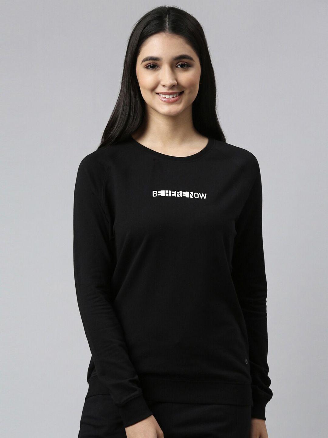 enamor women black sweatshirt