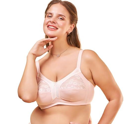 enamor a014 super contouring m-frame full support bra - supima cotton, non-padded, wirefree & full coverage pearl