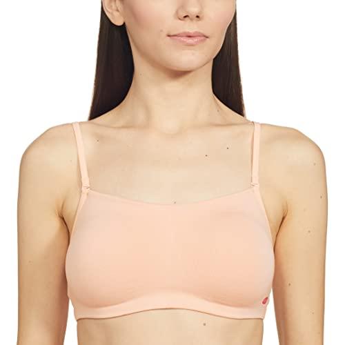 enamor a022 cotton stretch cami with detachable straps bra for women- non padded non wired high coverage(a022-pearl-l)