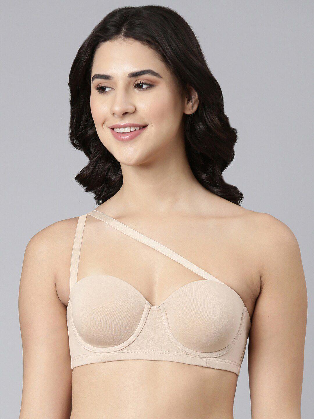 enamor all day comfort full coverage underwired lightly padded cut and sew cotton bra