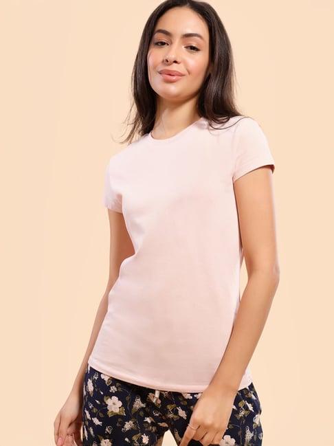 enamor beige cotton t-shirt