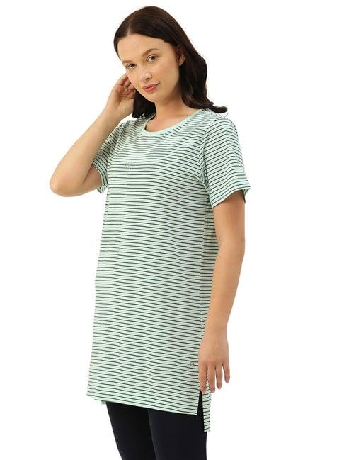 enamor blue & navy striped tunic tee