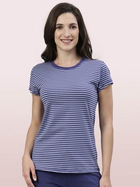 enamor blue striped t-shirt