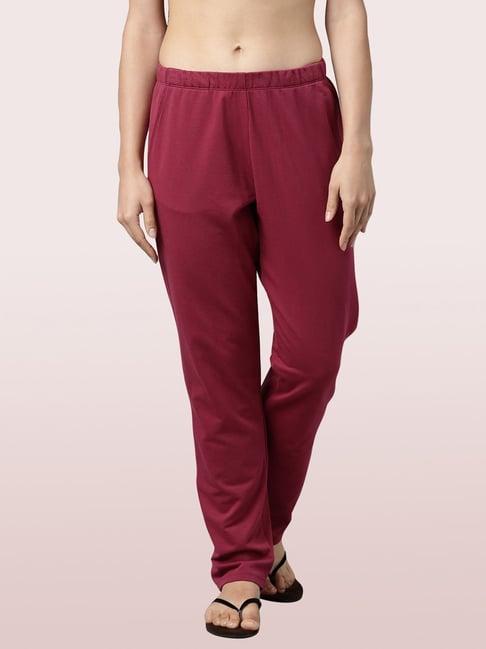 enamor burgundy cotton pyjamas
