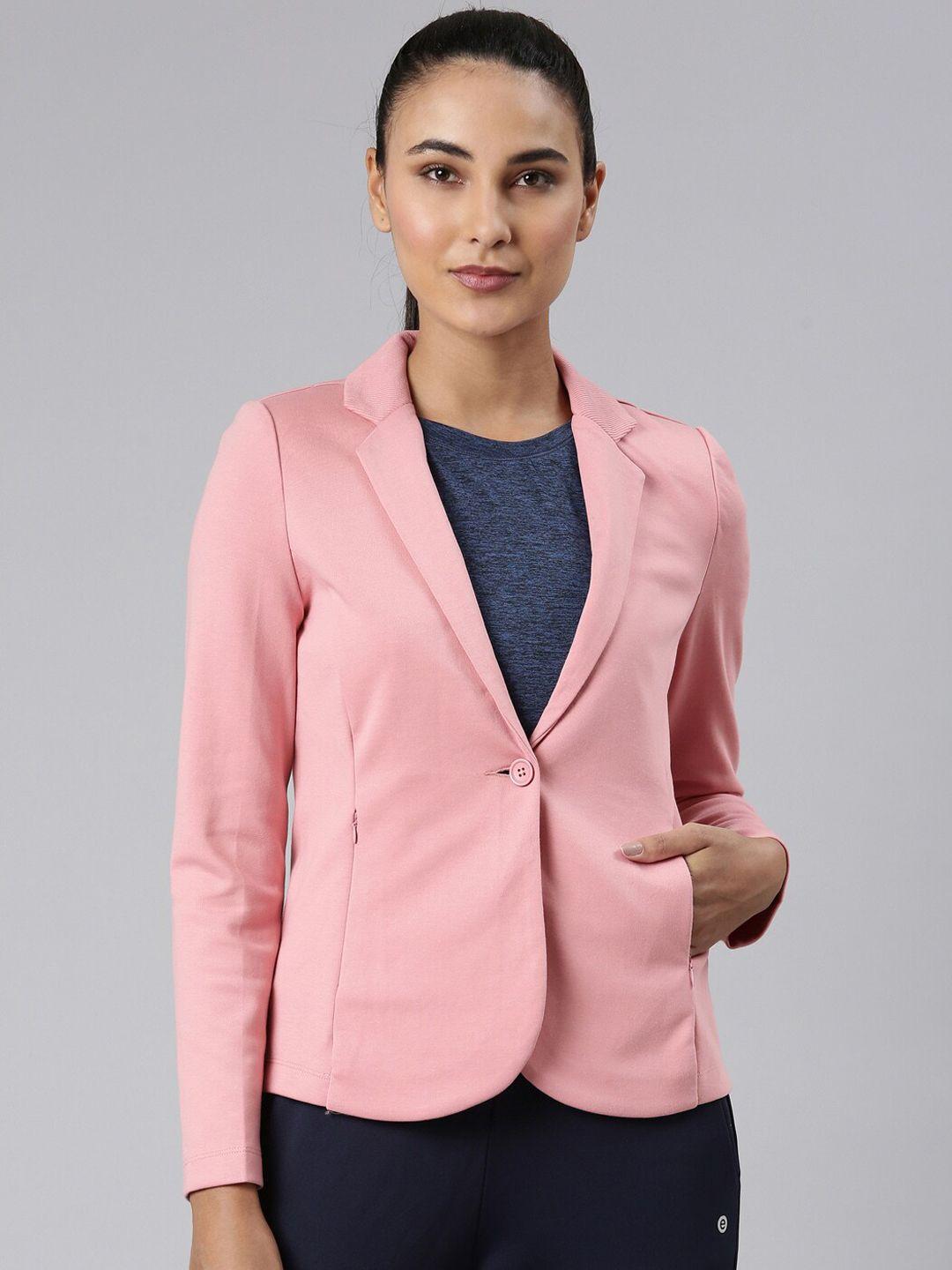 enamor dry fit cotton single breasted blazers