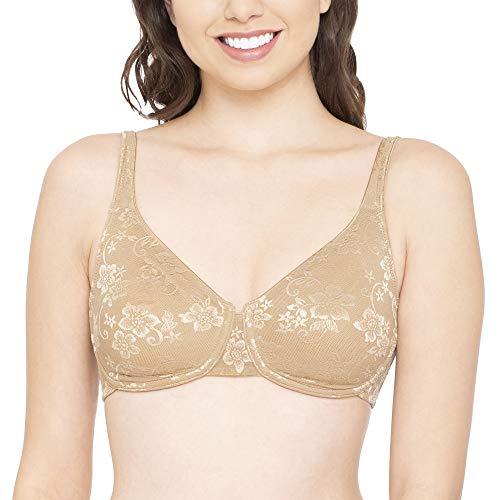 enamor f135 minimiser full support bra - non-padded wirefree high coverage - buff