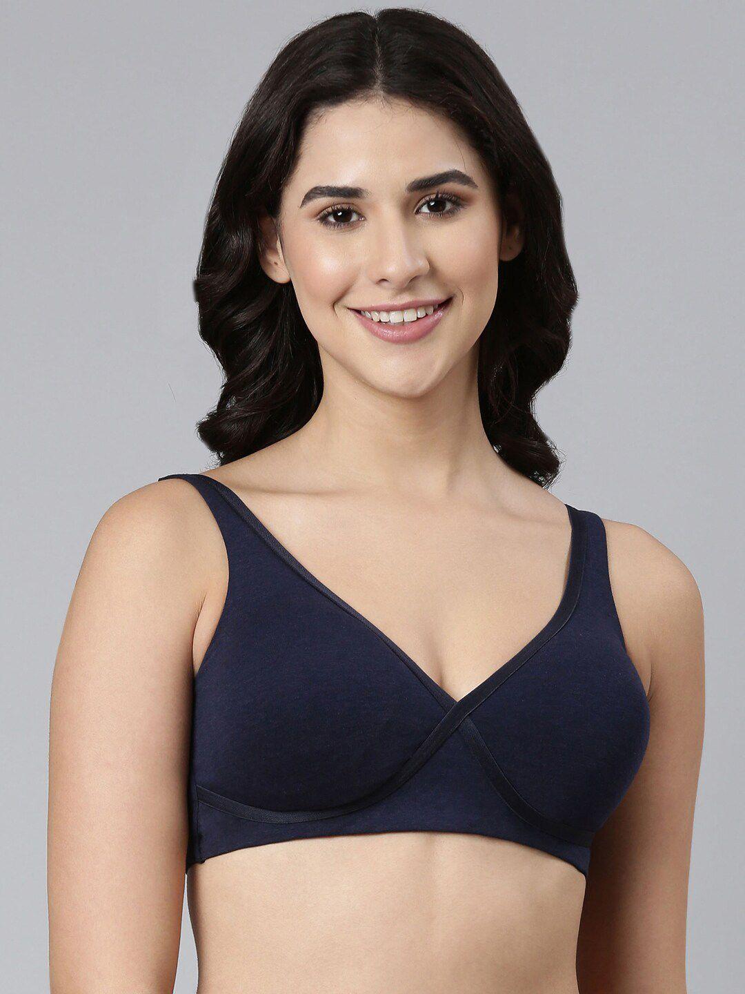 enamor full coverage removable pads- high coverage lightly padded bamboo t-shirt bra