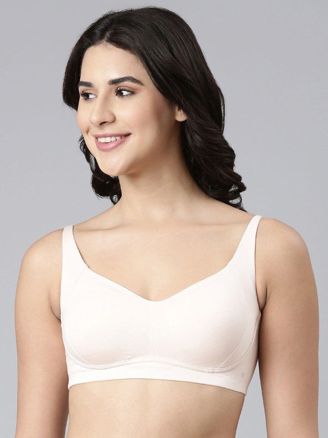 enamor full coverage removable pads- high coverage lightly padded bamboo t-shirt bra