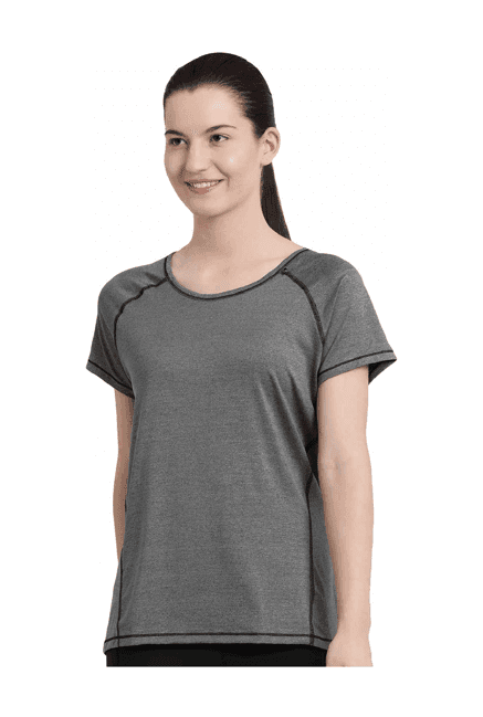 enamor grey textured t-shirt