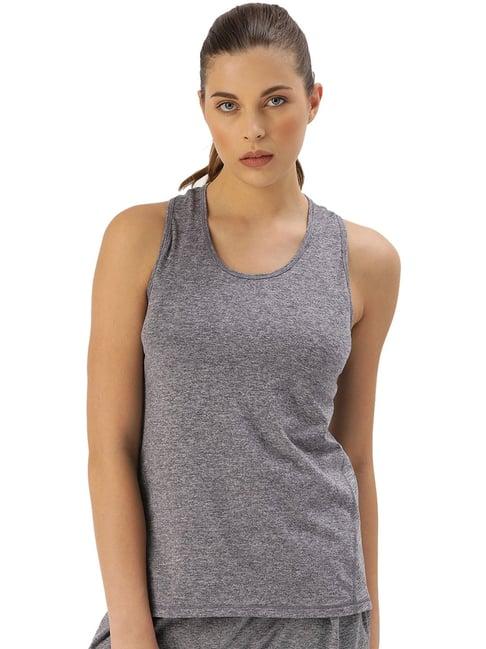 enamor grey textured tank top