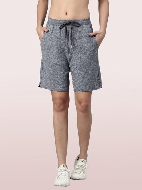enamor light grey relaxed fit shorts