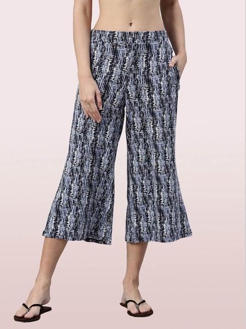 enamor navy printed lounge pants