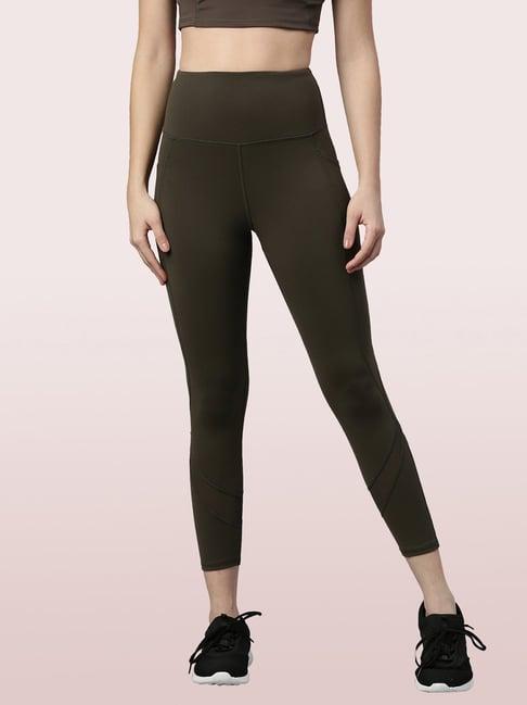 enamor olive super skinny fit tights