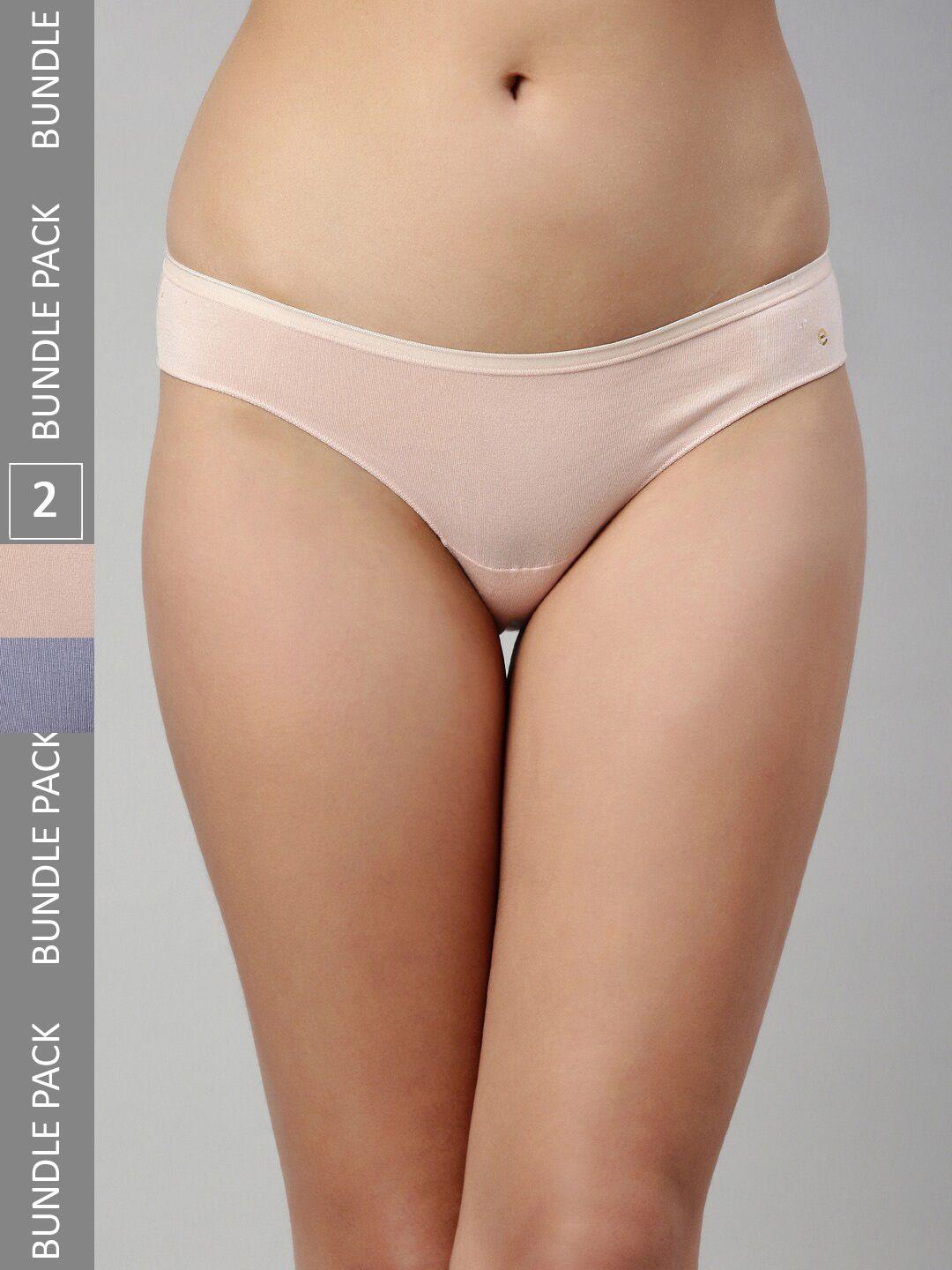 enamor pack of 2 mid rise hipster briefs