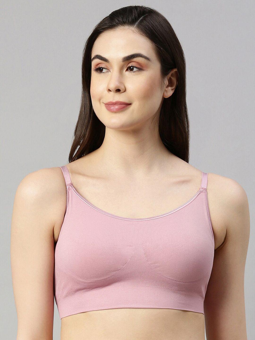 enamor pink bra lightly padded