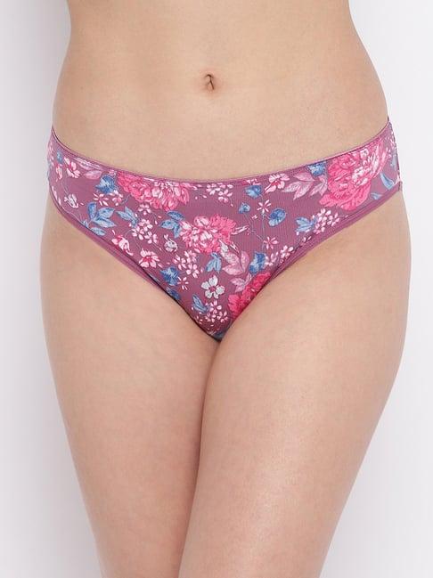 enamor plum blossom floral print panty