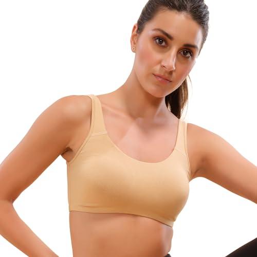 enamor sb06 low impact bra - non-padded, wirefree & high coverage skin