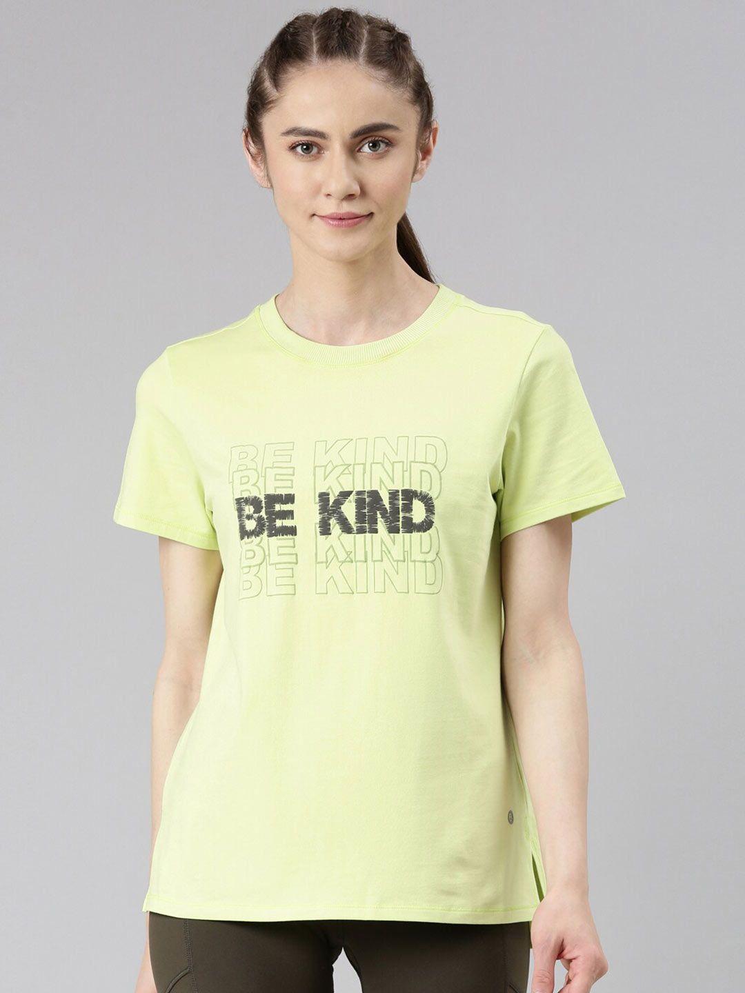 enamor typography printed antimicrobial relaxed fit t-shirt