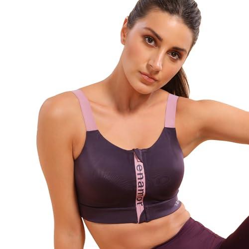 enamor women's polyester wire free casual sports bra (sb29_nightshade, multicolor, size_34