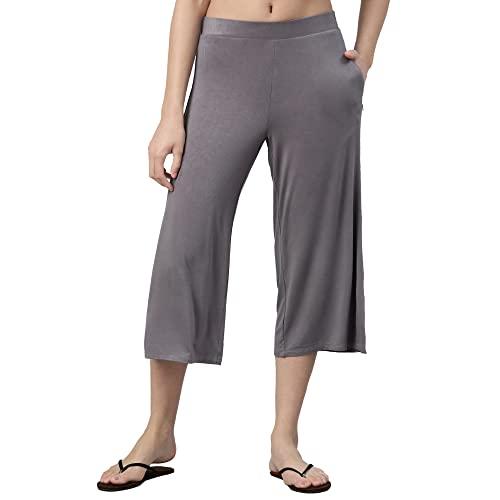 enamor women's relaxed casual pants (e064_ash grey_m)