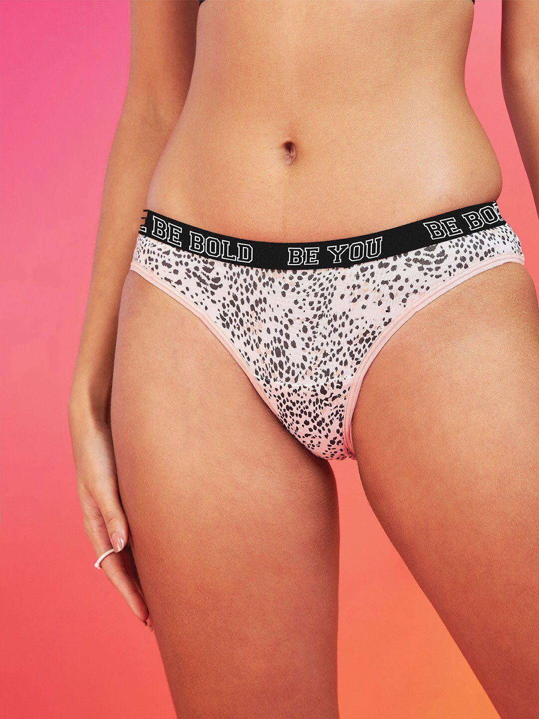 enamor xo printed mid-rise hipster briefs