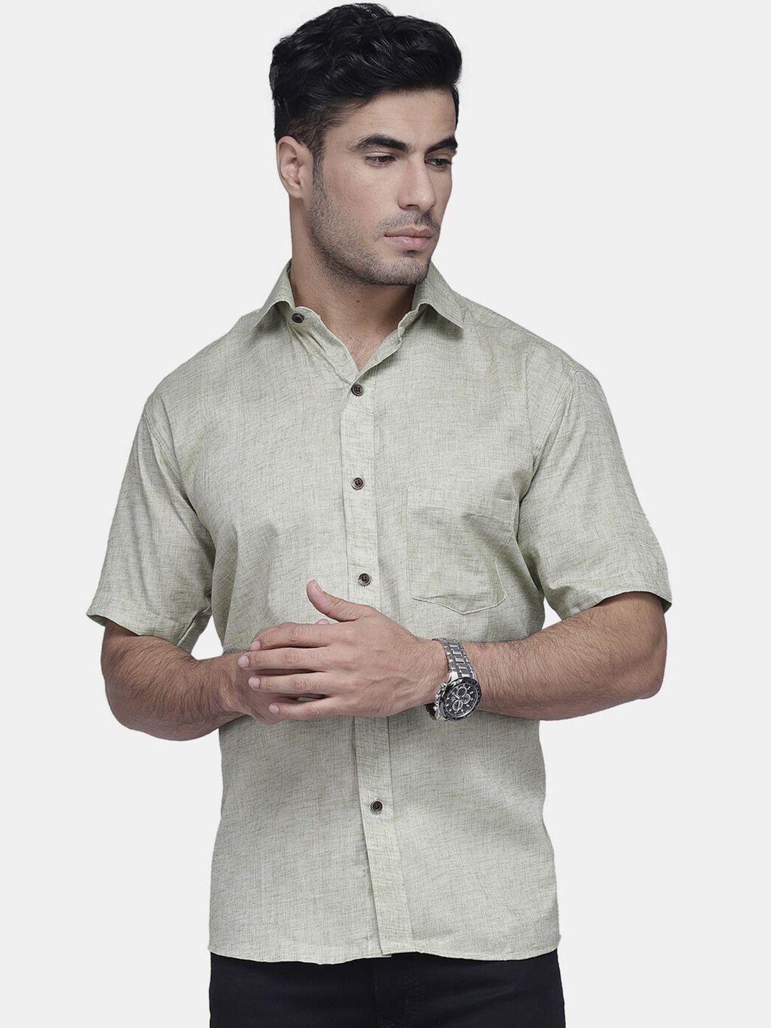 enchanted drapes slim fit pure cotton casual shirt