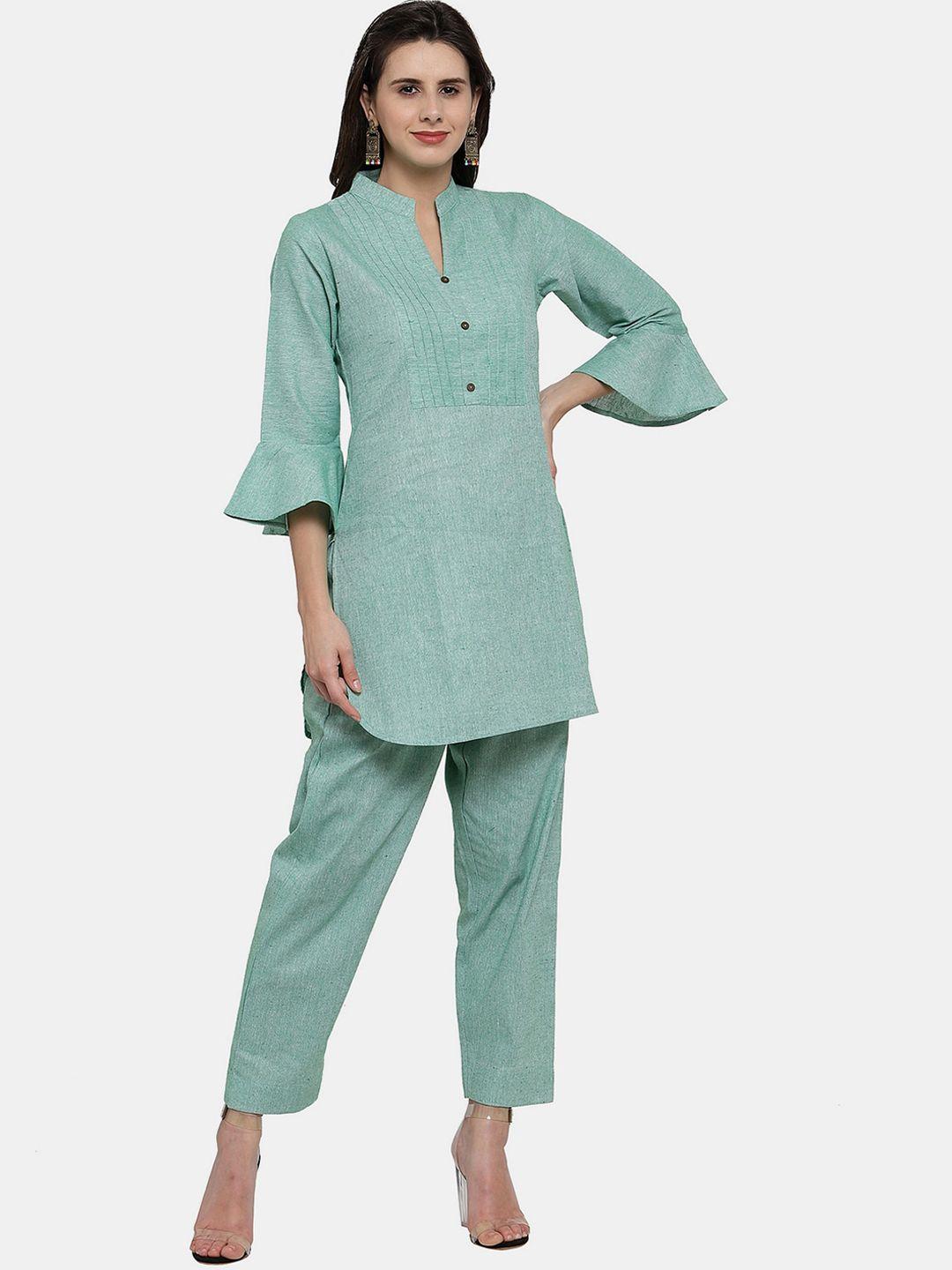 enchanted drapes women pure cotton kurta with trousers