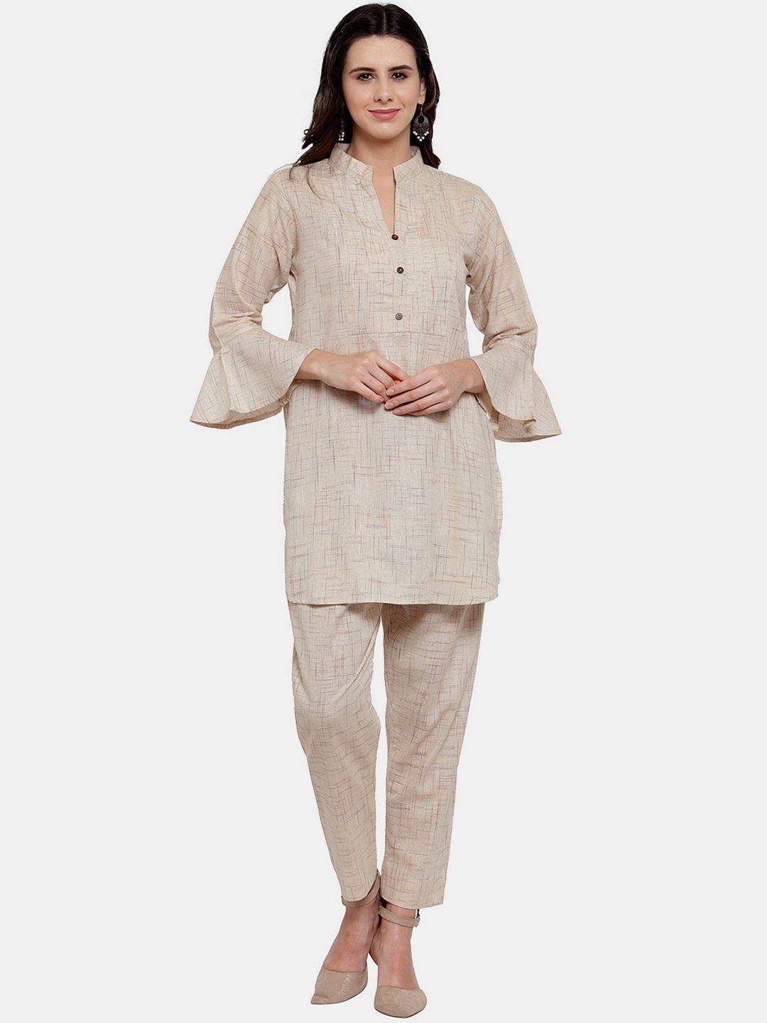 enchanted drapes women pure cotton kurti with trousers