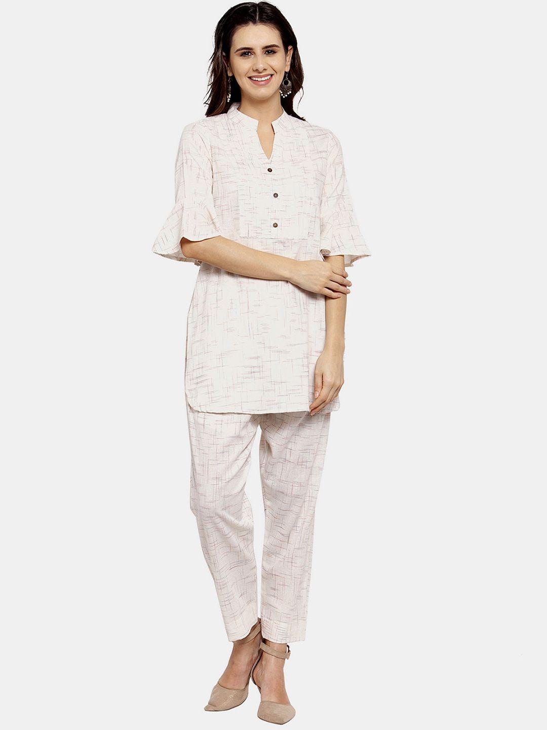 enchanted drapes women pure cotton kurti with trousers
