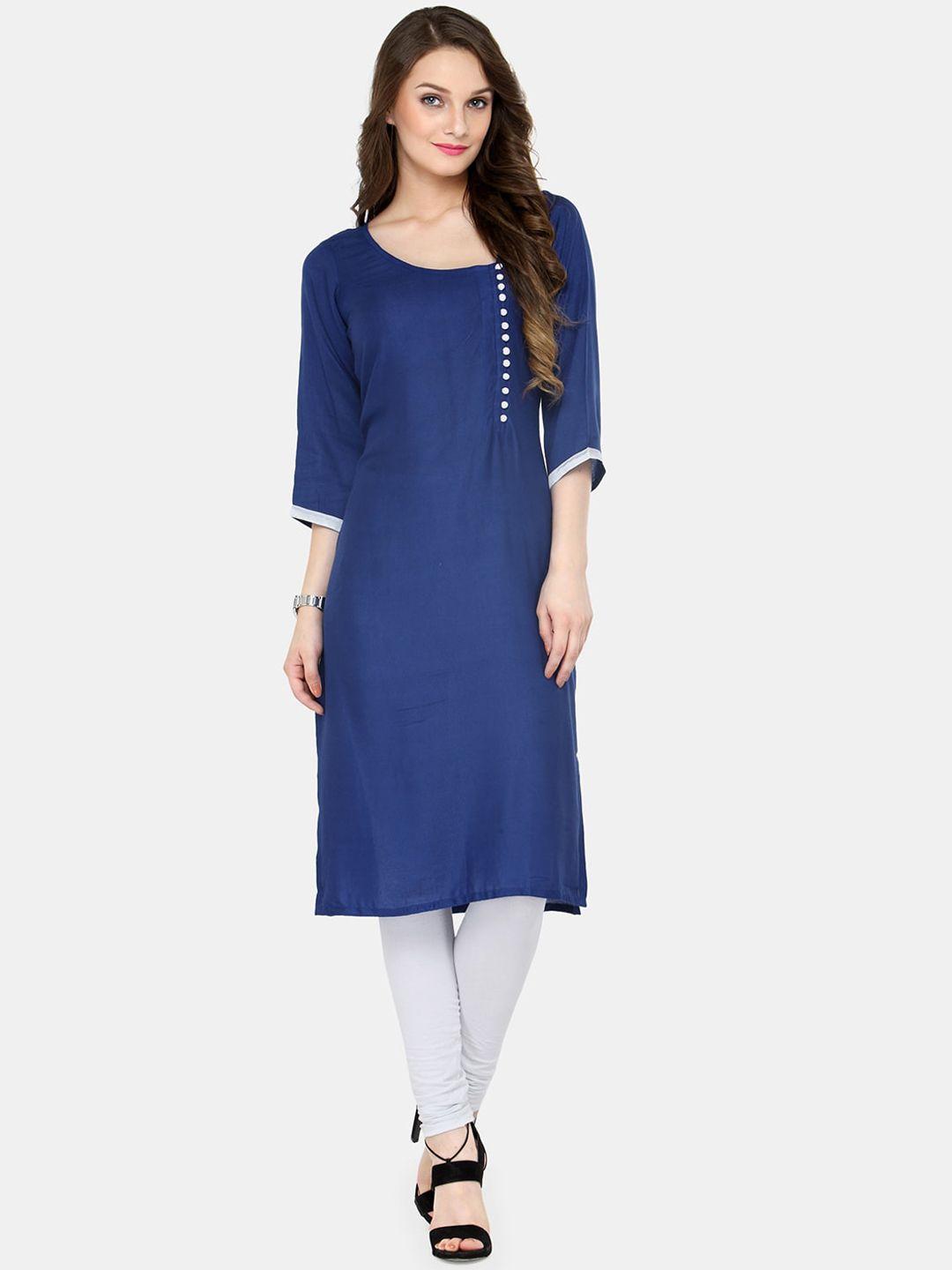 enchanted drapes women stylised neck kurta