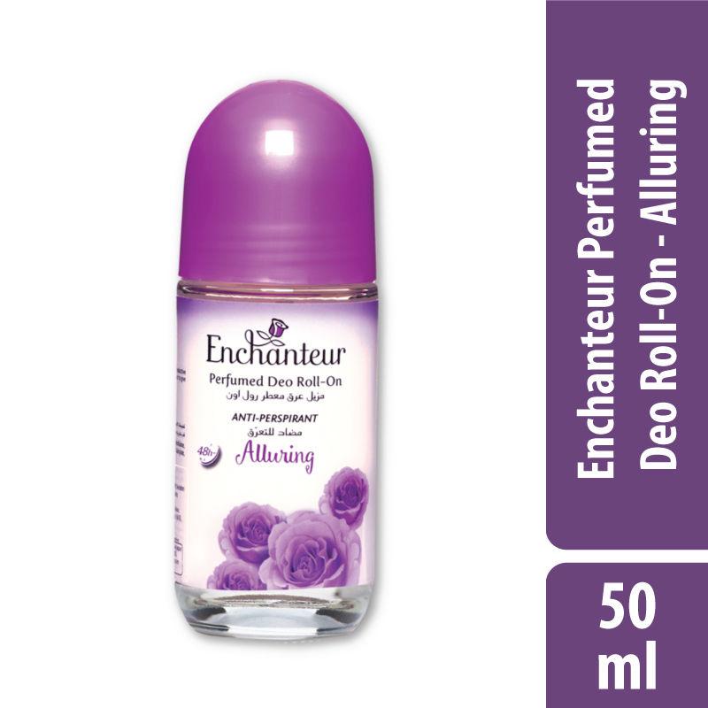 enchanteur alluring perfumed deo roll on for women with roses & vanilla extracts