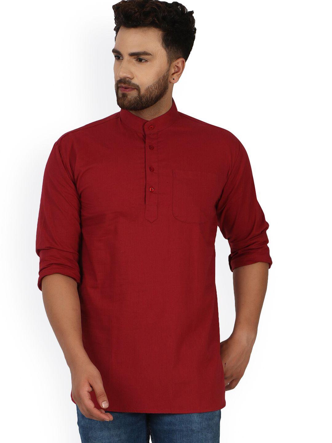 enciger band collar long sleeve cotton straight kurta