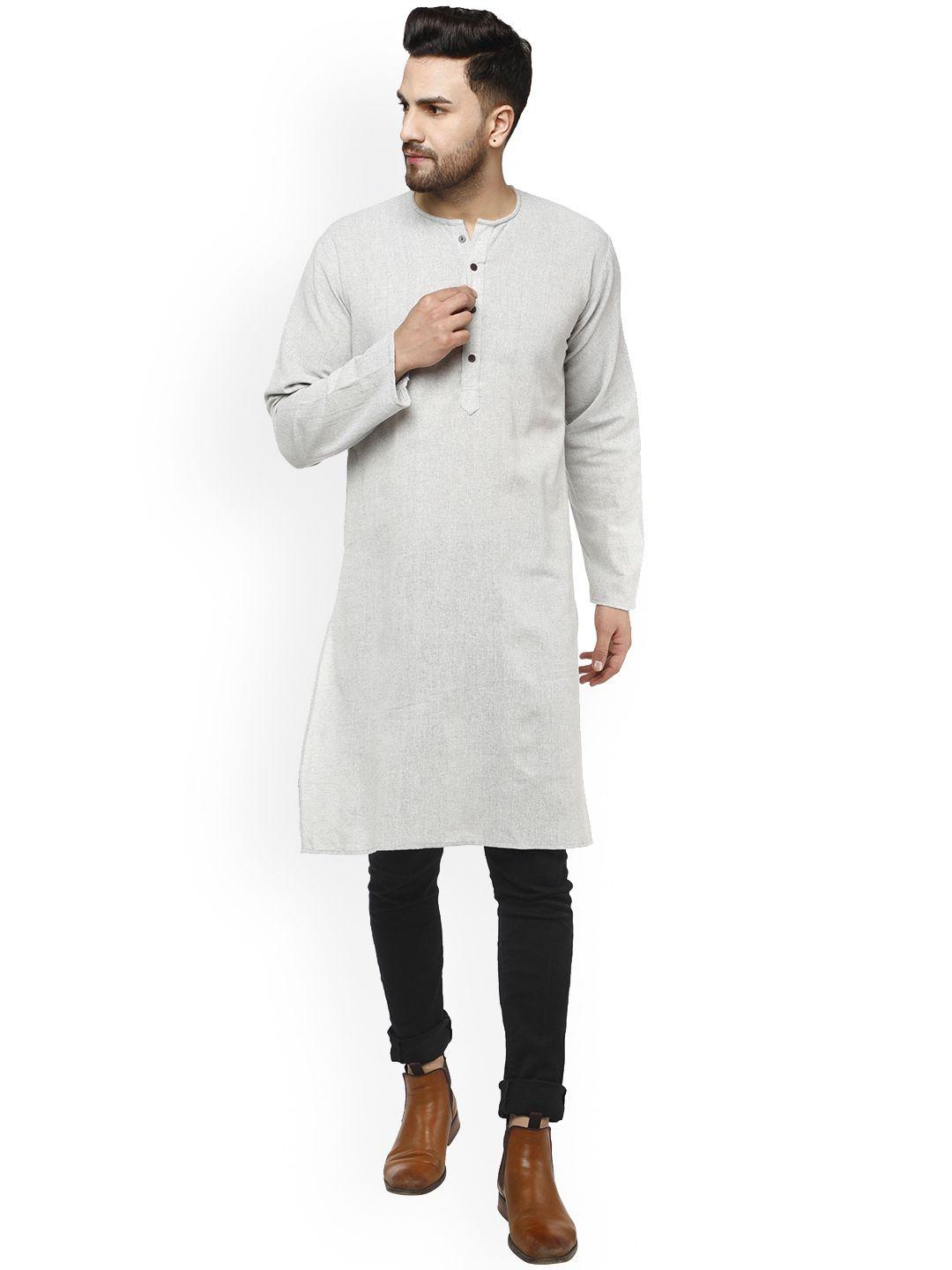 enciger round neck straight cotton kurta