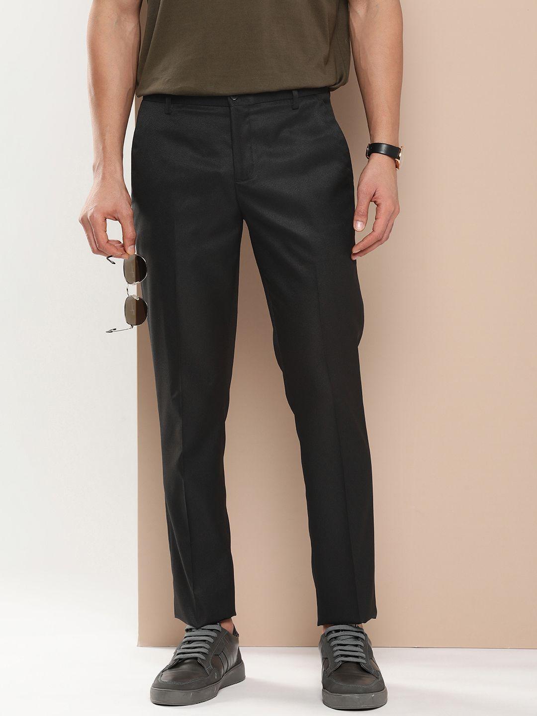 encore by invictus men slim fit trousers