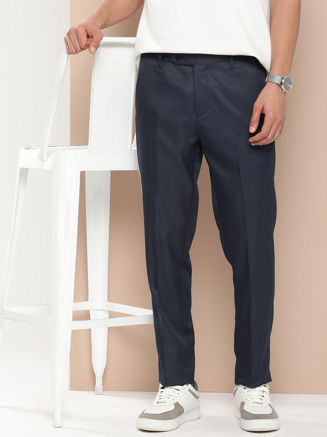 encore by invictus men slim fit trousers