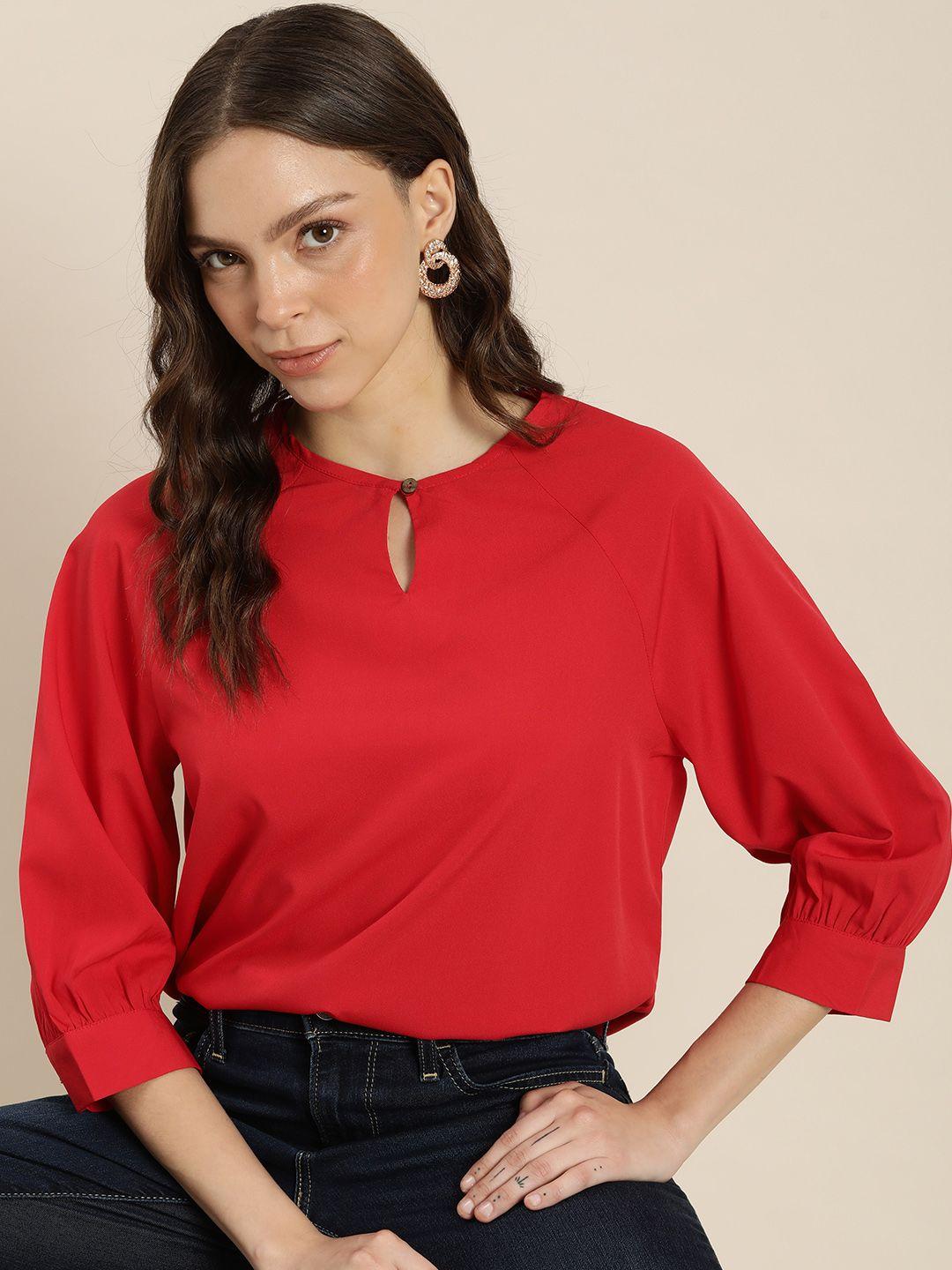 encore by invictus women red top